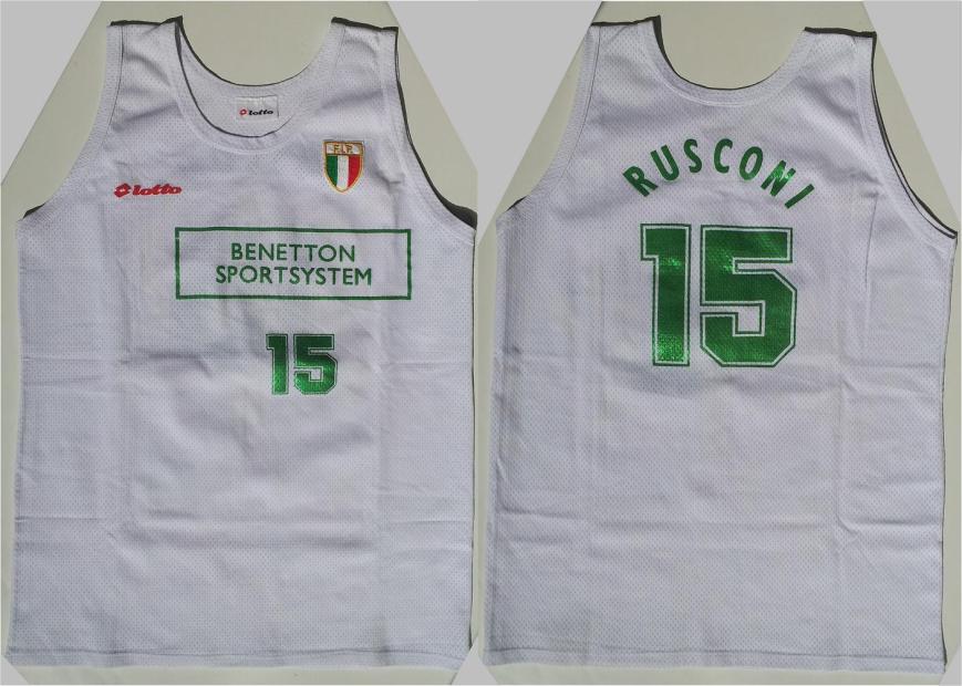 1992-93 Rusconi Stefano - Benetton Treviso (Match Worn - Eurolega) - Taglia XXXL (60 X 82 cm)