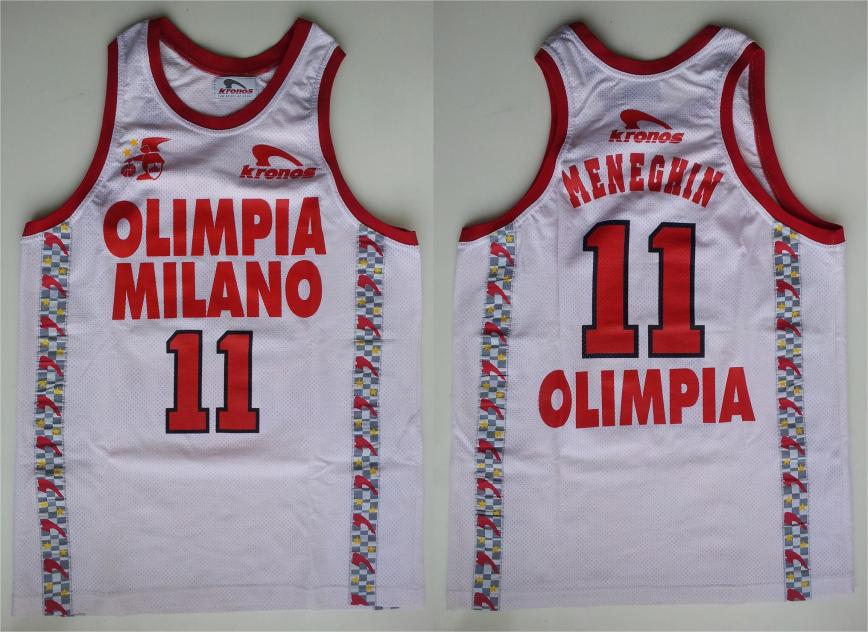 1993-94 Dino Meneghin - Olimpia Milano (Match Worn) - (60 X 81 cm)
