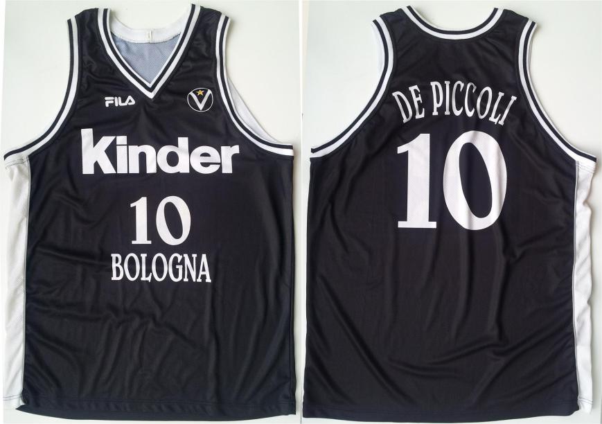 1996-97 Tullio De Piccoli - Kinder Bologna - Taglia XXXL (Match Worn) (64 X 86 cm)