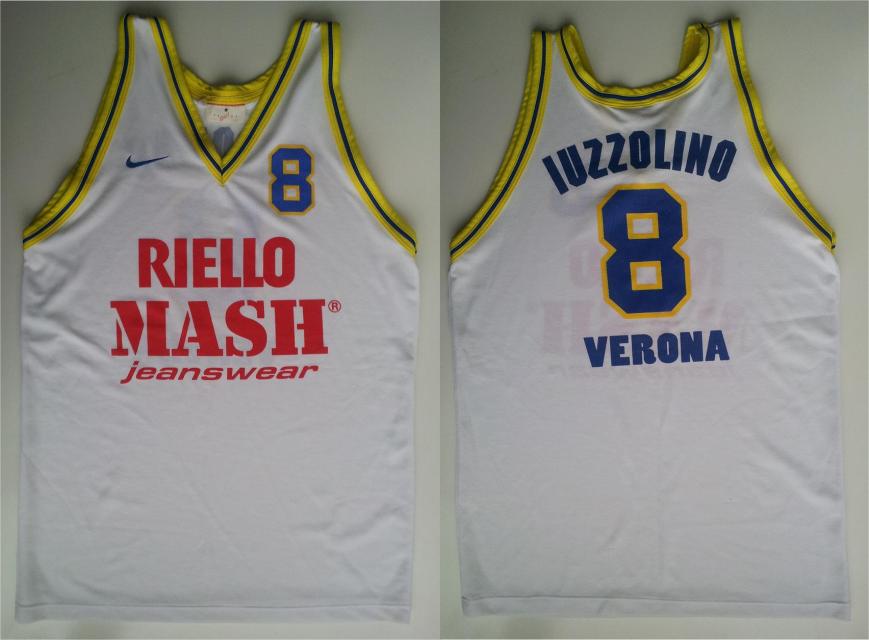 1997-98 Mike Iuzzolino - Mash Verona - Taglia XL (Match Worn) (56 X 83 cm)
