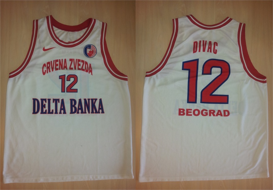 1998-99 Vlade Divac - Stella Rossa Belgrado (Match Worn) - Taglia XXXL (65X86 cm)